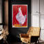 Poule blanche, fond rouge 3 par Maria Pietri-581316563