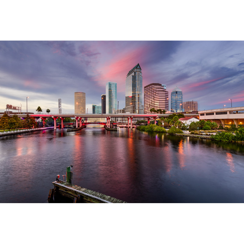 Tampa Skyline, Florida by SeanPavonePhoto - Wrapped Canvas Print, 30cm H x 46cm W