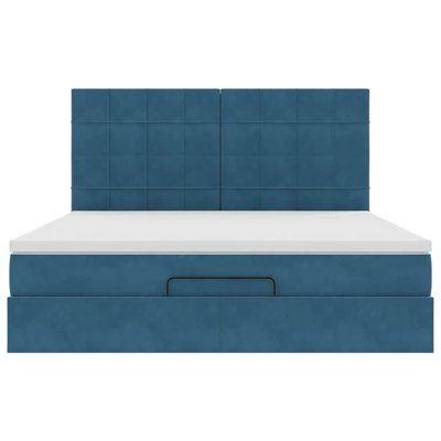 Ottoman Bed With Mattresses Velvet
