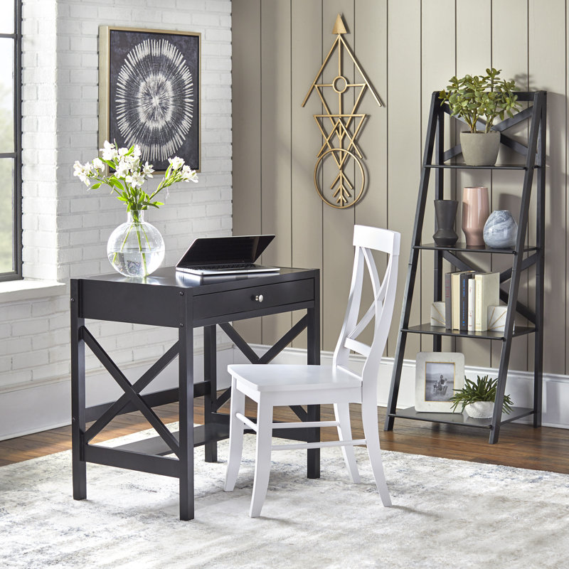 Derrik Ladder Bookcase, Black