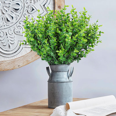 20 paquets de plantes artificielles vertes pour l'extérieur Printemps Été Décoration Résistant aux UV Faux blé Herbe Arbustes Eucalyptus Faux plantes en plastique Jardin Porche Décoration de boîte de fenêtre