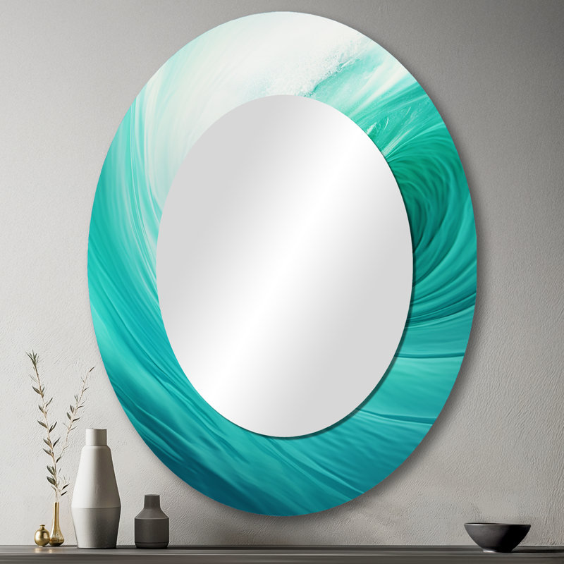 Miroir mural turquoise, 43 po x 33 po