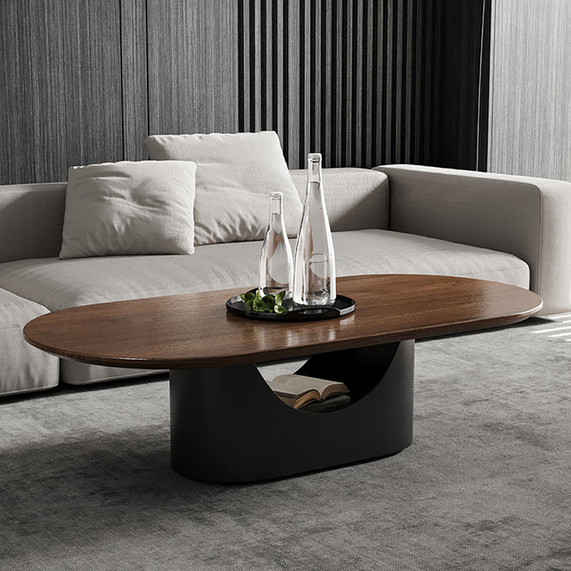 Table basse luxueuse haut de gamme, Noyer foncé, H 16,5 po x L 47,2 po x l 23,6 po