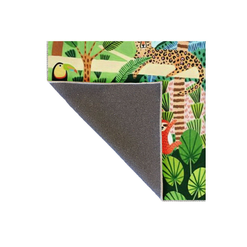Tapis décoratif tropical à motif tissé tropical, Sous-tapis rectangulaire de 3 pi 3 po x 4 pi 11 po