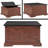Table basse Farmhouse, table centrale carrée en bois avec grand compartiment de rangement caché-935583742