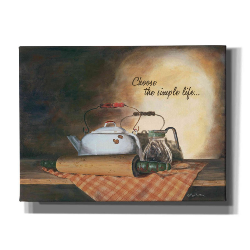 «Choisir la vie simple» par Pam Britton, art mural sur toile, H 12 po x l 16 po x P 0,75 po