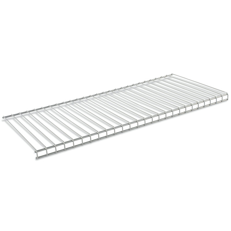 White Adjustable Steel Closet Organizer Kit with Shelves and Rods