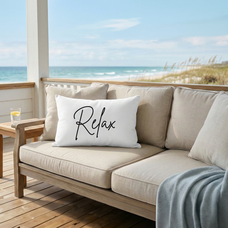 Relax Pillow 16"X16" White, Square 16", White