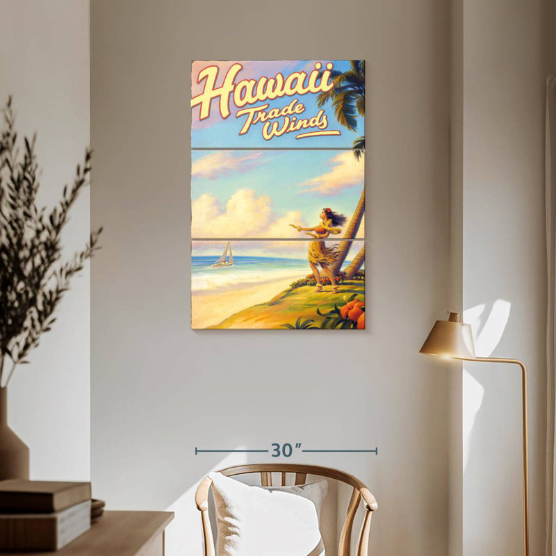 Gillard Hawaii Tradewinds, H 57 po x l 36 po