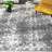 Deedra Modern Abstract Power Loom Performance Gray/White Rug-1677566761