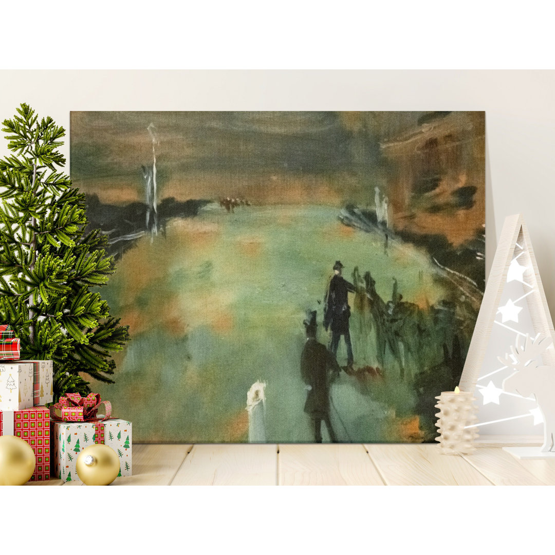Moody Dark Academia Canvas Print, Vintage Impressionist Equestrian Painting, Historical Wall Art Decor for Study & Library Gift
