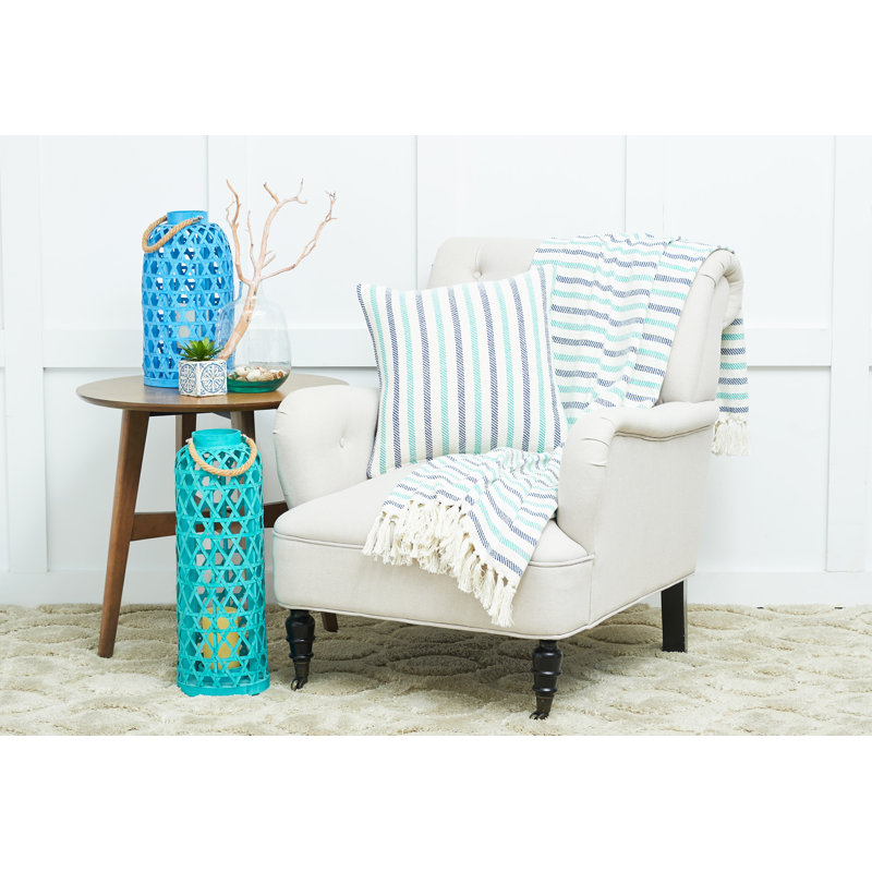 Alamanno Striped Cotton Throw Pillow