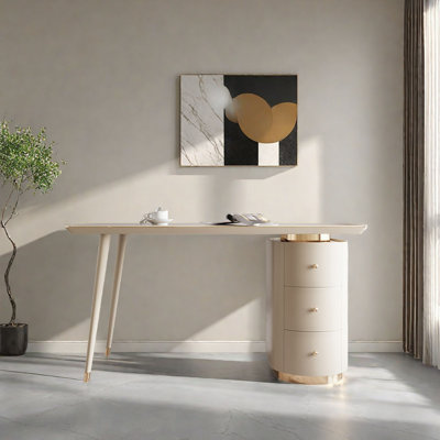 Modern Minimalist Italian Light Luxury Slate Desk