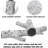 4 Piece Set of Ceramic White Birch Wood Gas Log for All Types of Ventless, Gel, Ethanol, Electric
