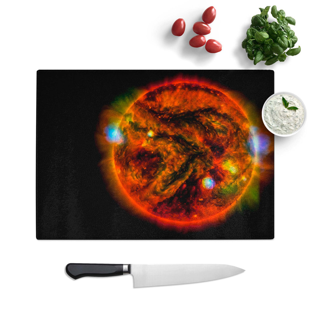 Tempered Glass Staring at the Sun Chopping Board