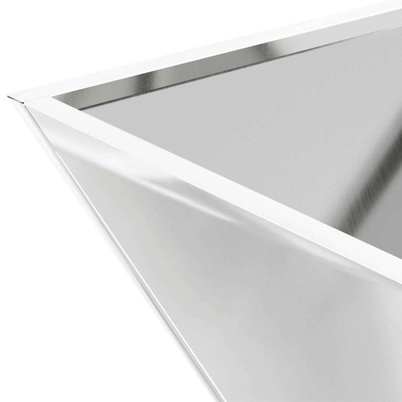 Garden Planter Decor Metal Trapezoidal Outdoor Modern Terrace Holder, 15cmH x 35cmW x 35cmD