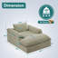 56.7" D Chenille Upholstered Boneless Chaise Lounge Chair, No Assembly-961131848