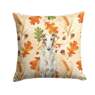 Borzoi Heirloom Fall Throw Pillow