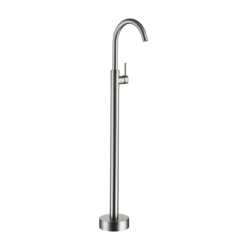 1 Handle Bathroom Freestanding Tub Filler, Gunmetal Gray