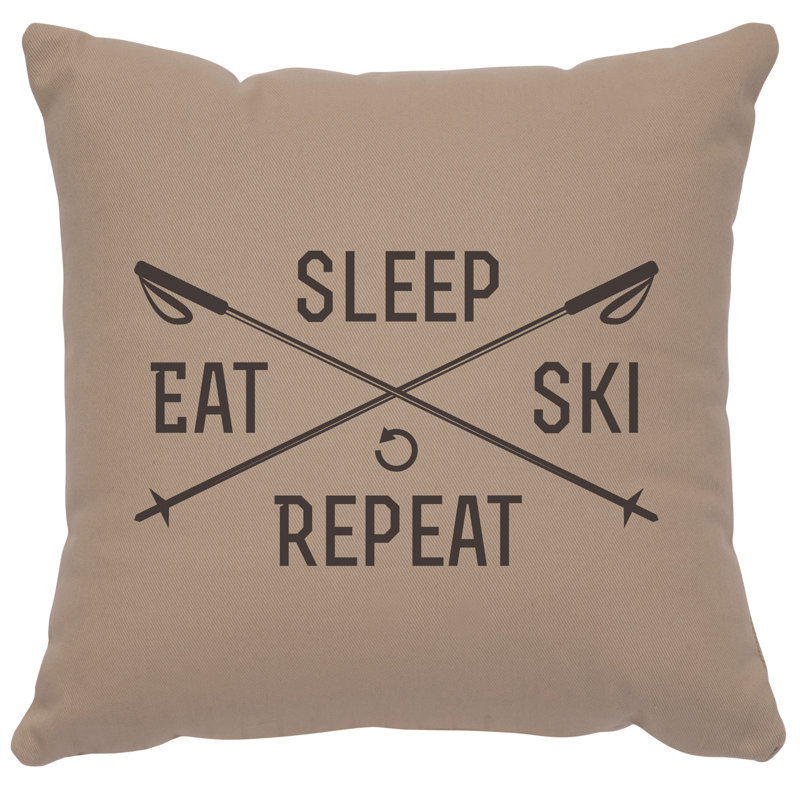Coussin Wooded River Image - Dormir, manger, skier - Albâtre, Albâtre