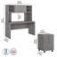 Ensemble de bureau d'ordinateur avec huche 3 pièces Echo-644108354