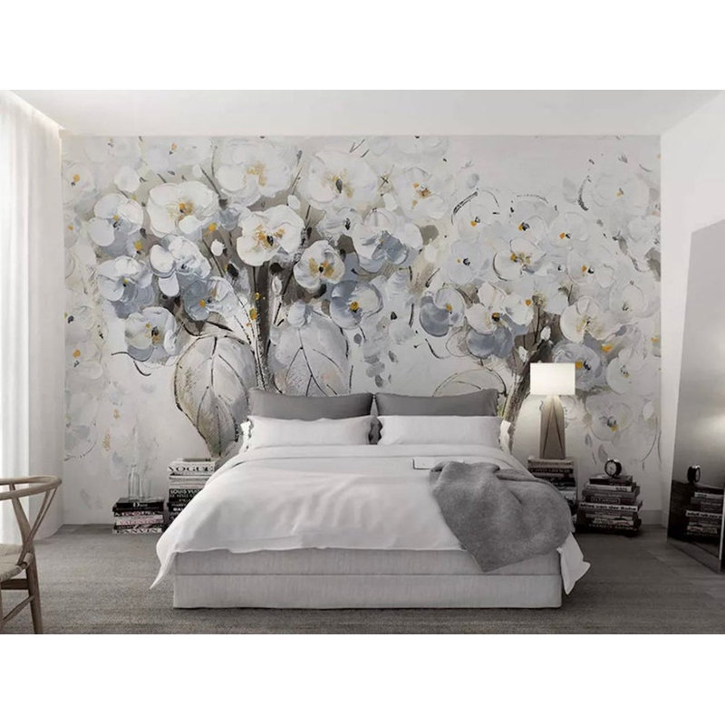 Papier peint amovible Nordic Floral, L 75 po x l 112 po