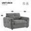 Fauteuil simple en mousse à haute densité avec port double, 42 po x 33 po, corde et chenille, pour un espace tranquille en chenille, confort résidentiel