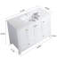 Ensemble de meuble-lavabo 48 po avec lavabo en céramique