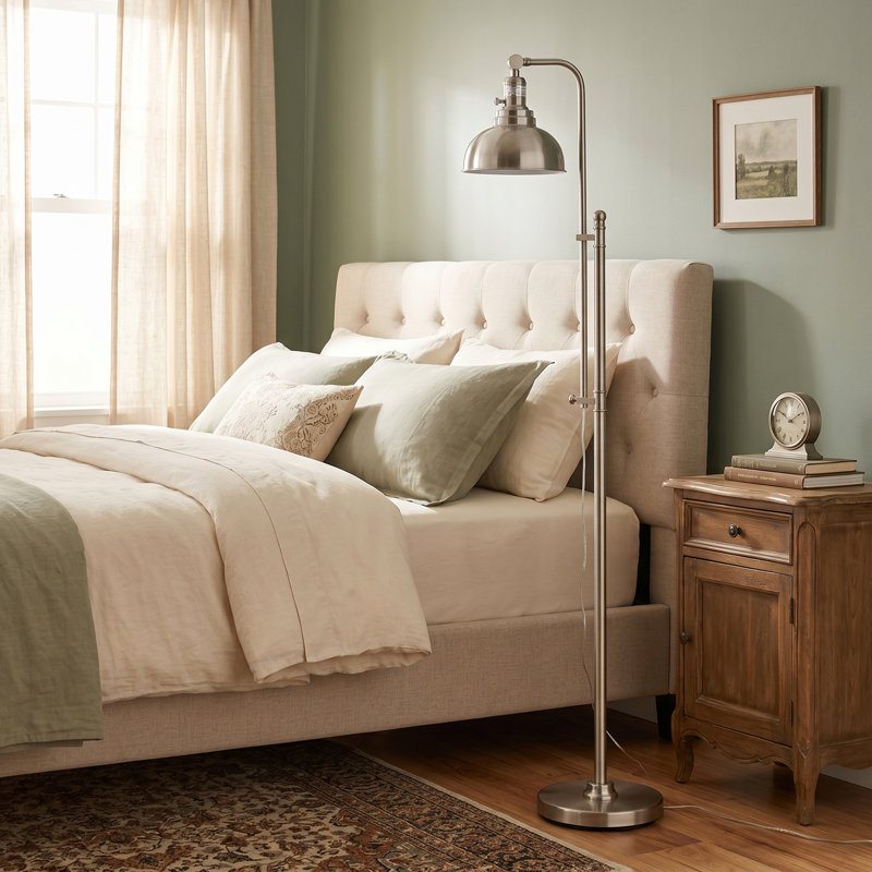 Lampe sur pied en nickel