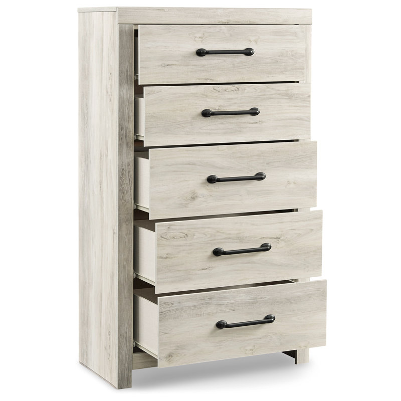 Drystan 5 Drawer Chest, Whitewash