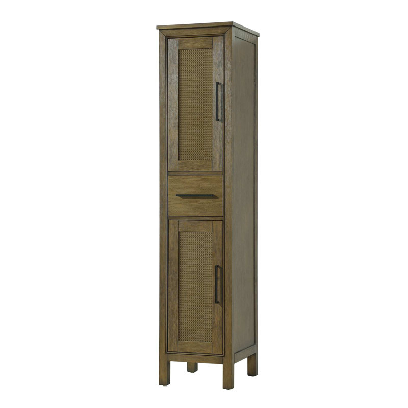 Armoire de rangement pour salle de bain 16 pouces en chêne noisette, H 72 po x l 16 po x P 72 po, Noisette chêne