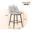 Tabouret de bar pivotant à hauteur de comptoir 25,6 po, ensemble de 2, rembourré avec rotation à 360 °-665534652
