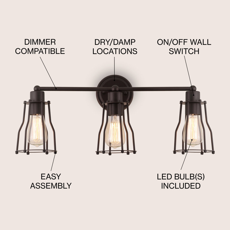 Ewing 3 - Light Vanity Light, Oil Rubbed Bronze
