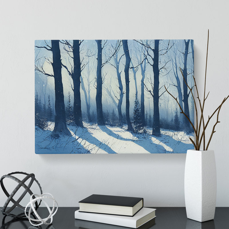 Winter Forest Watercolour Vol.3 - Wrapped Canvas, 35cm H x 50cm W x 3cm D