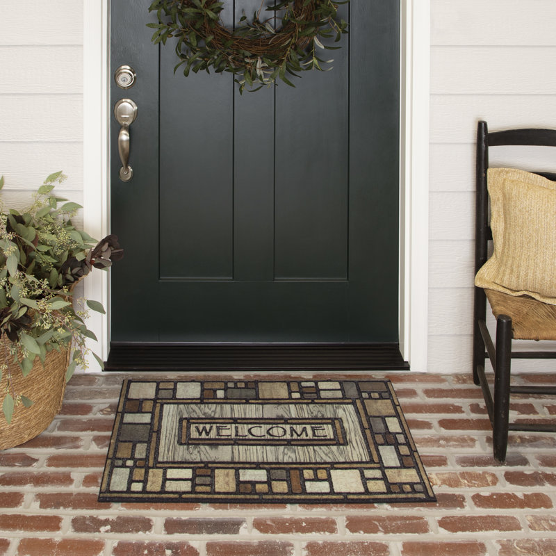 Croll Drifted Nature Welcome Outdoor Door Mat, Rectangle 1'11" x 2'11"