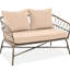 Mobilier de patio avec des vibrations modernes et des housses de coussin, sièges de table de style ovale