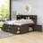 Wood Full Daybed with Cabinets, Shelves and Drawers-206241174