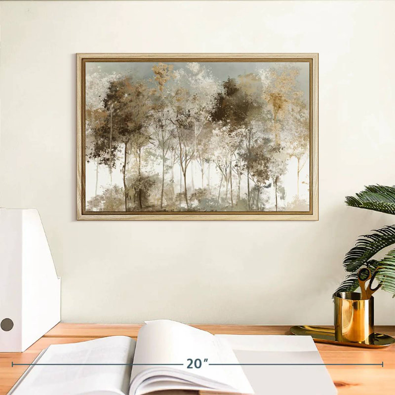 Forêt noire luxuriante, Cadre flottant en bois naturel, 13 po x 9 po
