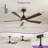 52" Black Ceiling Fan With Light Dimmable 3Cct Quiet Reversible Motor Remote Control (Set Of 2)-1579032725-1579032720