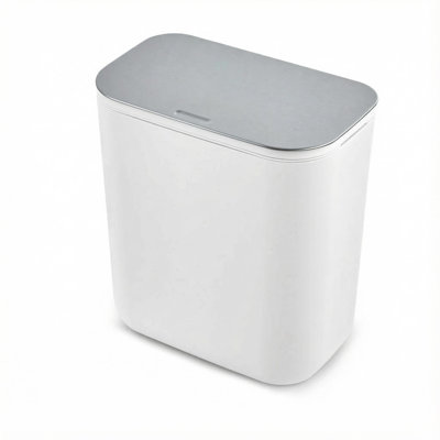 1.8-2.4 Gallon Hanging Trash Can with Stainless Steel Lid for Kitchen