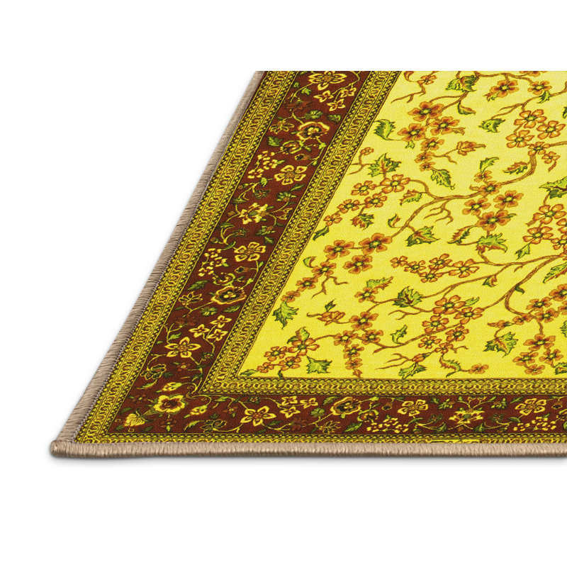Tapis traditionnels jaunes Traditional 118, Rectangle 3 pi x 5 pi