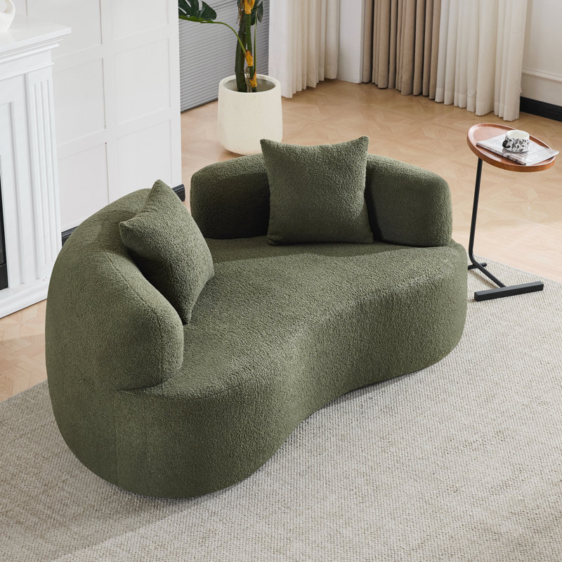 Loveseat Compression Sponge Sofa, Green