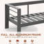 Causeuse de patio en aluminium antirouille avec coussins épais gris foncé-157149045