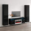 Meuble audio-vidéo moderne 94,6 po avec foyer électrique Brezhane-1270201212