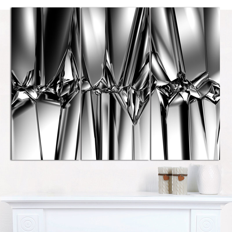 «Black White Crystal Context», reproduction d'impression sur toile