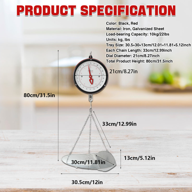 Pèse-personne circulaire à pédale 22 lb