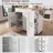 White Kitchen Cart Island With Movable Drop Leaf Feature, 3 Tier Pull Out Storage, Internal , Rolling Wheels, 2 Drawers, Towel Stand, Leaf, Organizer, Storage Rack, On Holder, Finish-62118332
