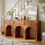Console 60 po en bois massif avec tiroirs