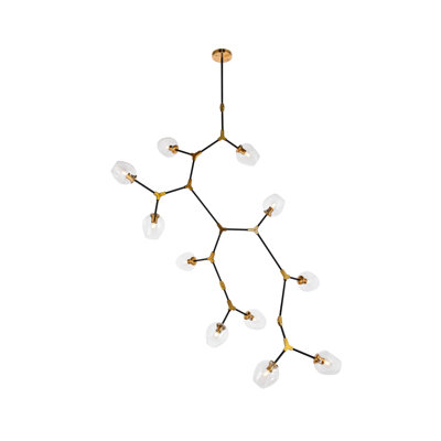 Spinks 7-Light Sputnik Modern Linear Chandelier