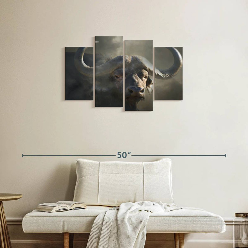 Brampt Cape Buffalo, H 22 po x l 36 po